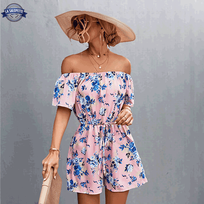 Combishort Fleuri Rose