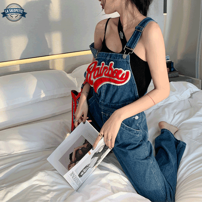 Salopette en Jean Rainbow