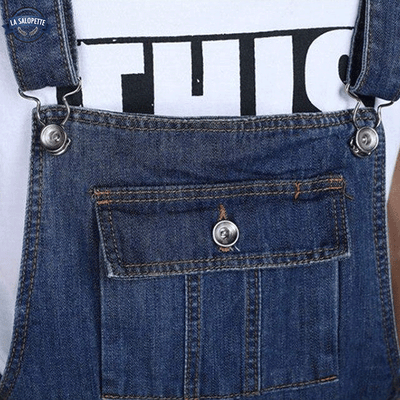 Denimhängselbyxor Kaïté elefantfot