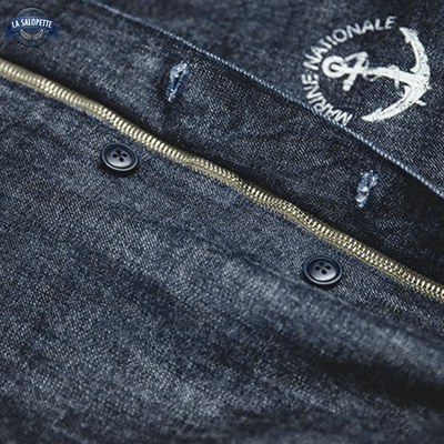 Plastron à Fermeture Éclair Salopette de Marin