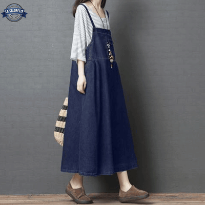 Robe Salopette Denim Longue