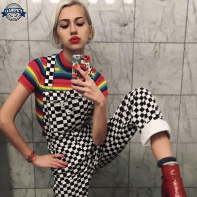 Salopette à Damier