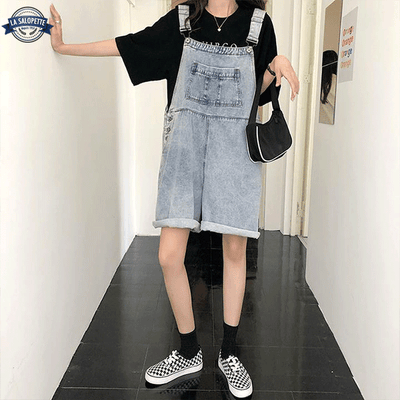 Salopette Courte Jean Femme