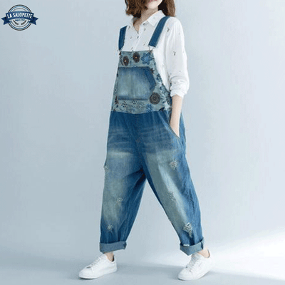 Salopette en Jean Large