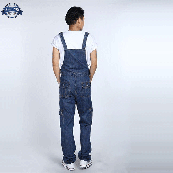 DenimHängselbyxor <br> Kaïté elefantfot