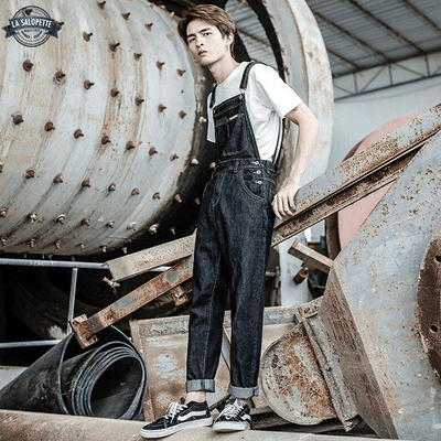 Salopette en Jean Noir Classe