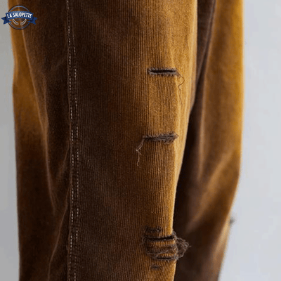 Salopette Marron Trouée