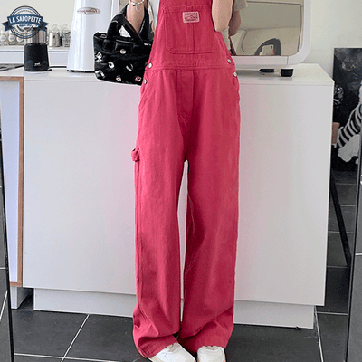 Salopette Pink avec Bavette