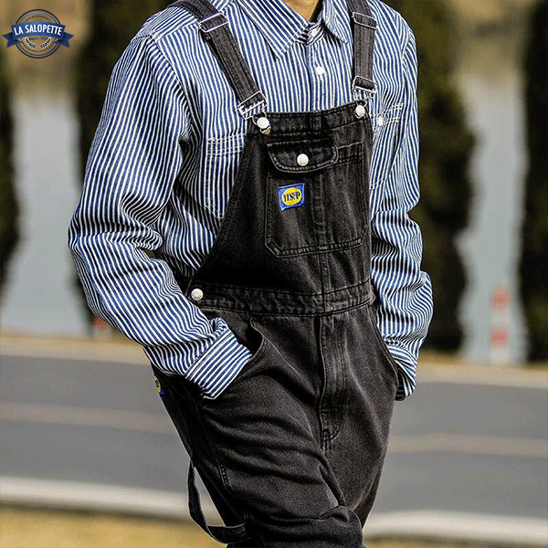 DenimHängselbyxor <br> Rameau Svart