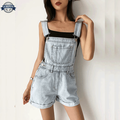 Salopette Short Bleu Clair