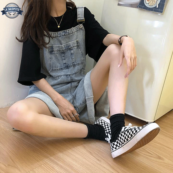 Salopette Short Denim Femme