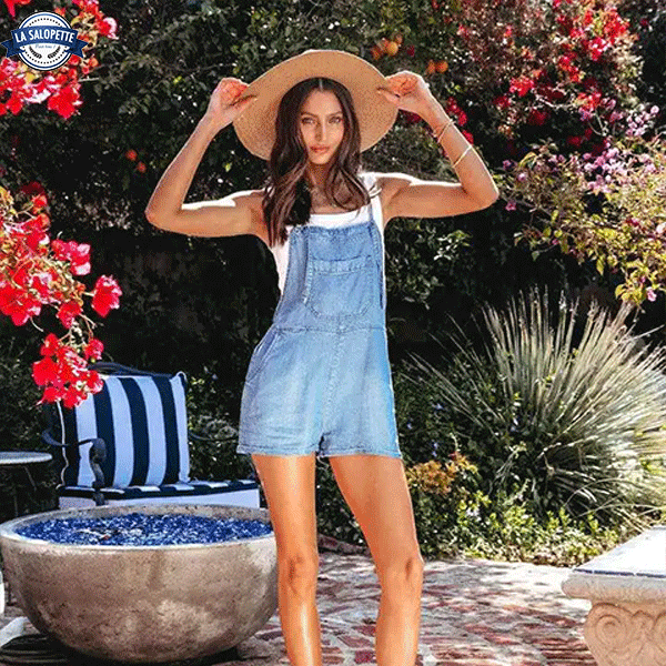Jeans Hängselbyxor Maria shorts