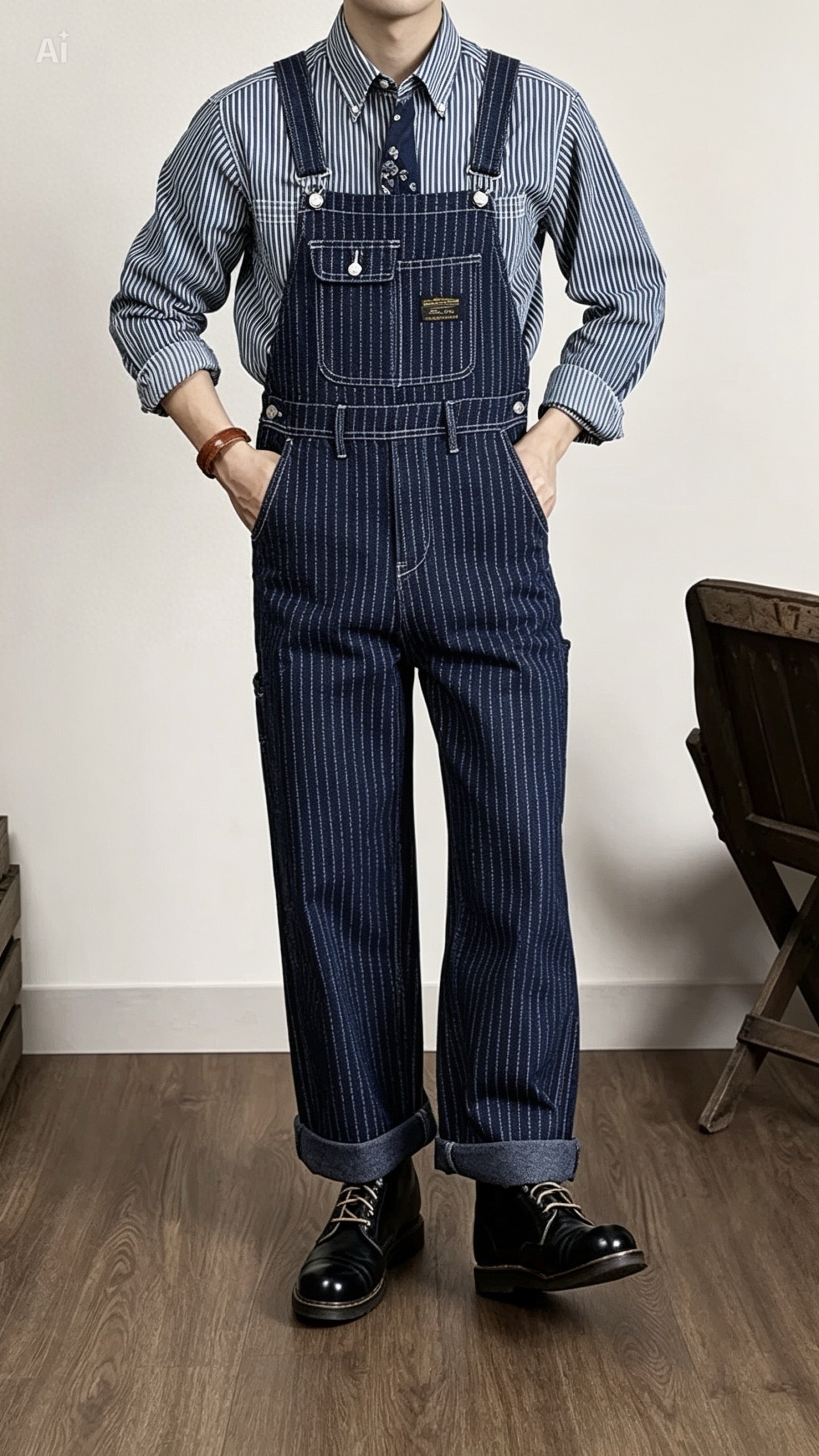 Denimhängselbyxor Militär amerikanska armén