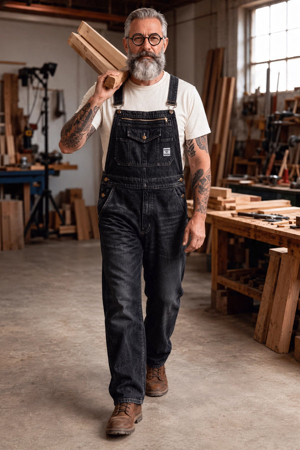 Snickare Hängselbyxor Denim