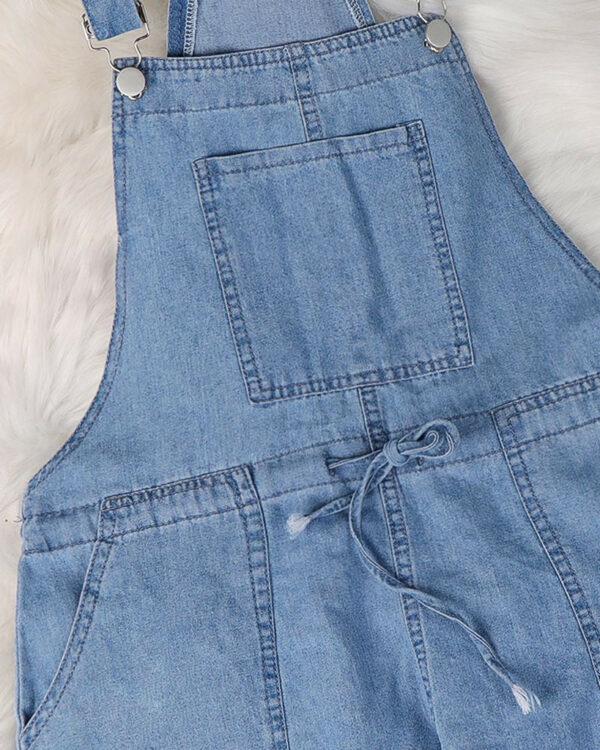 Denimhängselbyxor Claire Blue Dalia