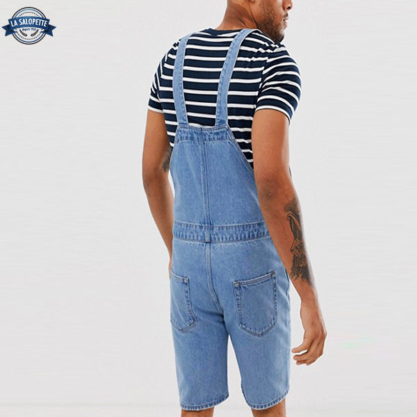 Korta hängselbyxor Retro jeans