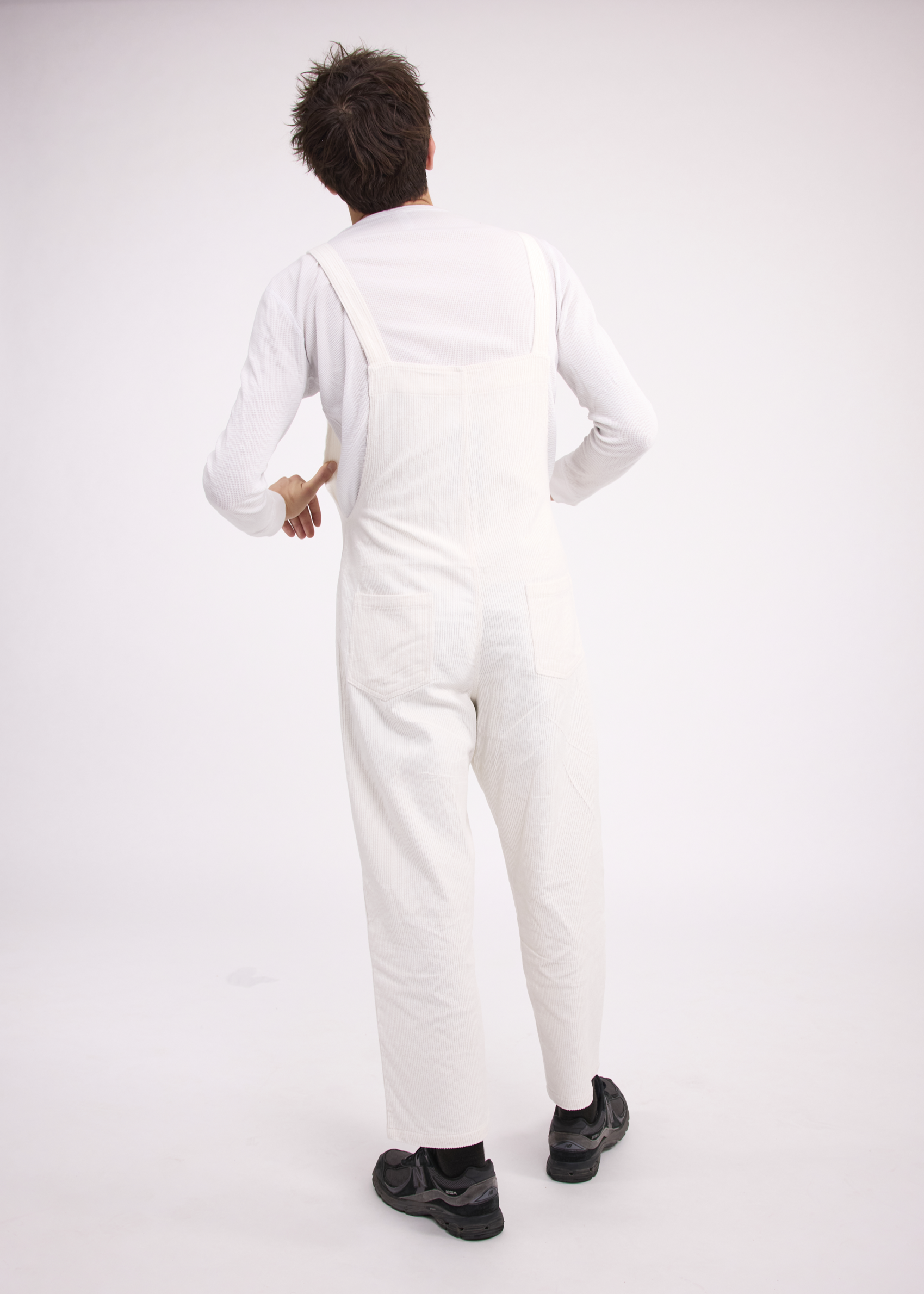 Salopette Velours Blanche Masculine