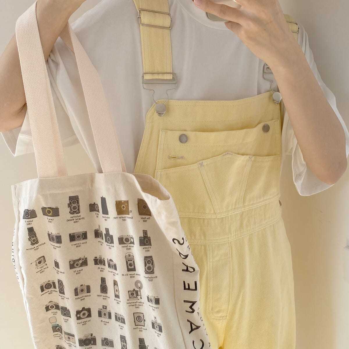 Denimhängselbyxor Pastellgul