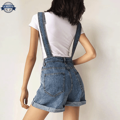 Hängselbyxor  Shorts<br> Electra blå jeans