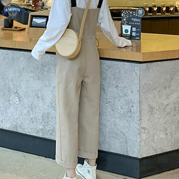 Vintage Hängselbyxor Khaki Ukiyo hängslen