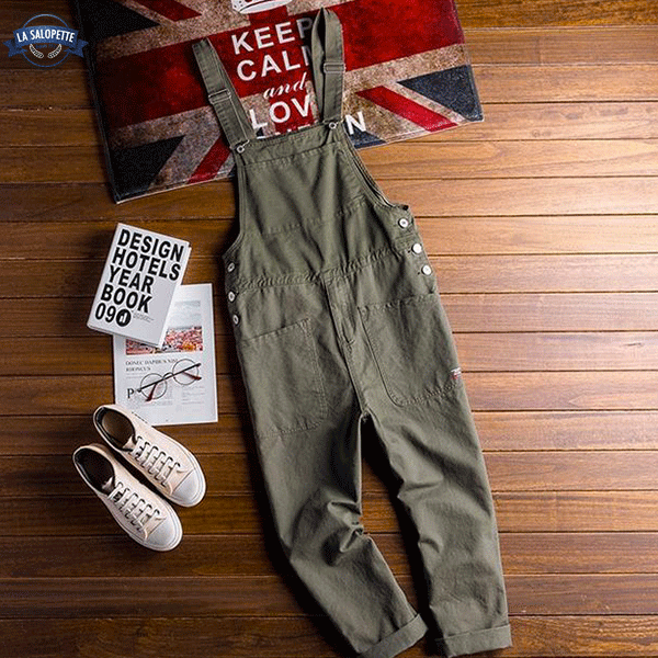 Arbetshängselbyxor Army Green Basic