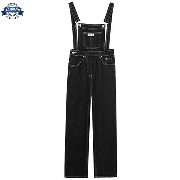 Denimhängselbyxor Plus Size Extra-Flare