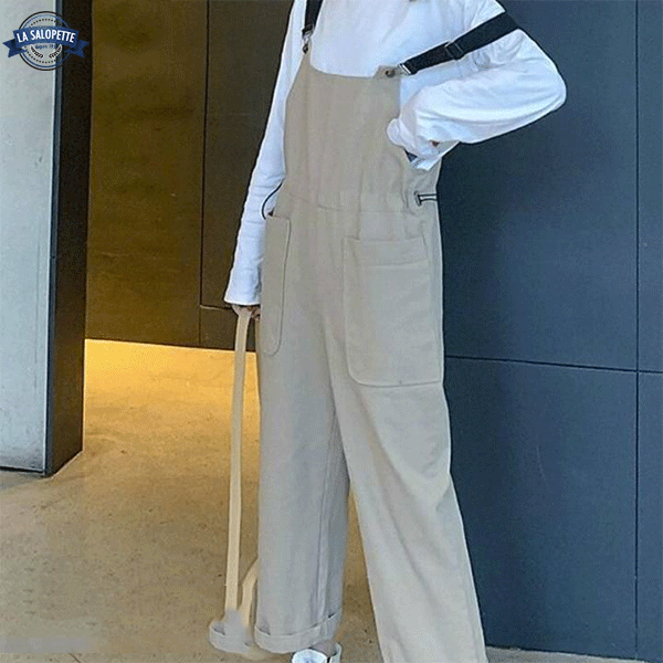 Vintage Hängselbyxor Khaki Ukiyo hängslen