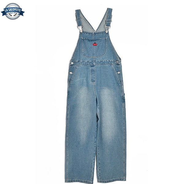 Denimhängselbyxor Baggy för kvinnor