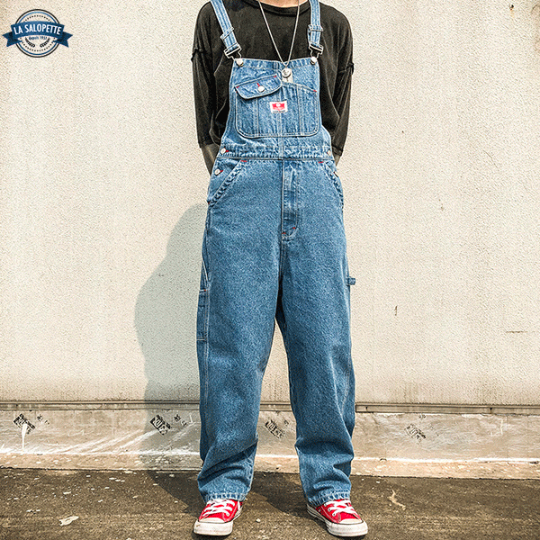 Denimhängselbyxor Cargo Old School