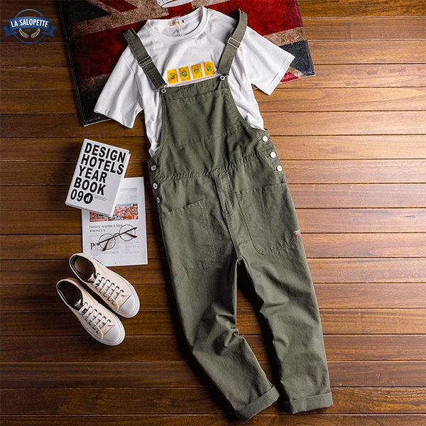 Arbetshängselbyxor Army Green Basic
