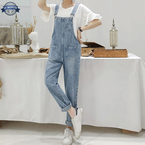 Denimhängselbyxor Blues Ivy
