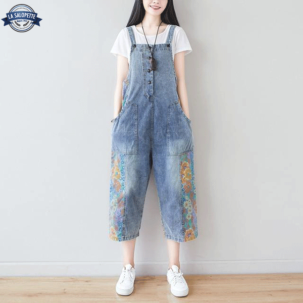 Vintage Hängselbyxor Boho Flowers Hana