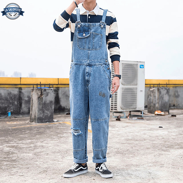 Denimhängselbyxor Pojkvän