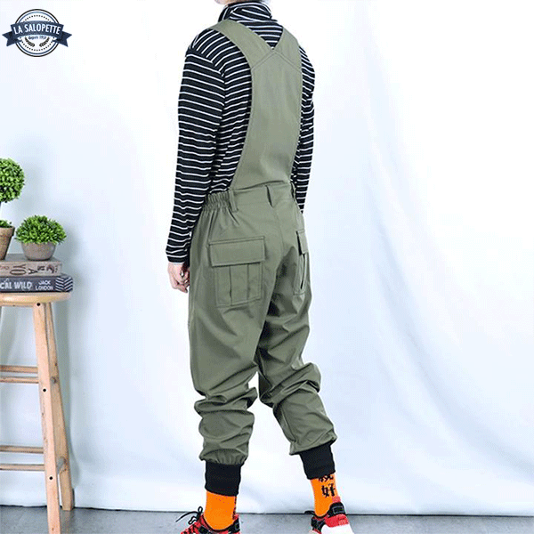 Arbetshängselbyxor Army Green I Range