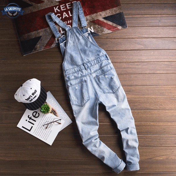 Denimhängselbyxor Kapten Style Man