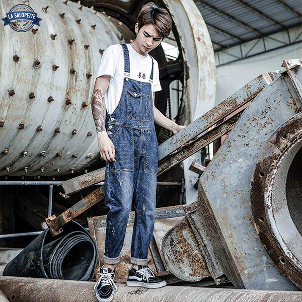 Jeans Hängselbyxor San Diego stil