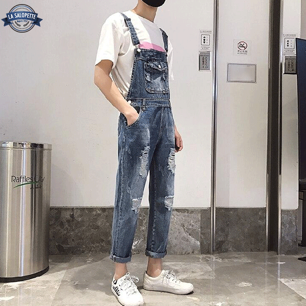 Denimhängselbyxor Vintage Society