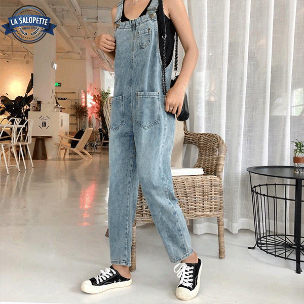Denimhängselbyxor Stadsstil