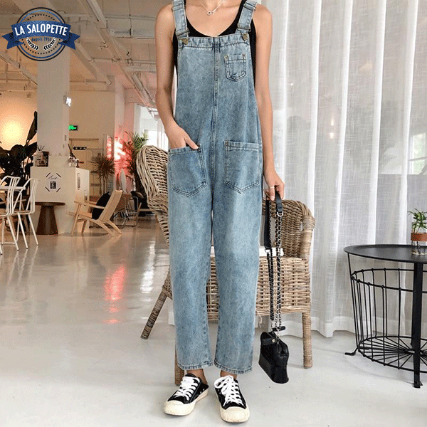 Denimhängselbyxor Stadsstil