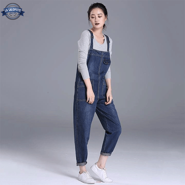 Salopette en Jean Taille Moyenne