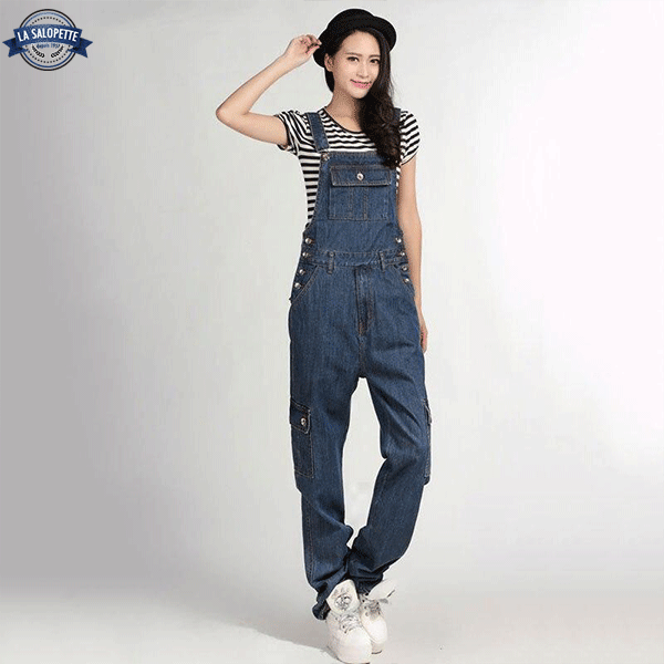 Vintage Hängselbyxor i Maya-jeans
