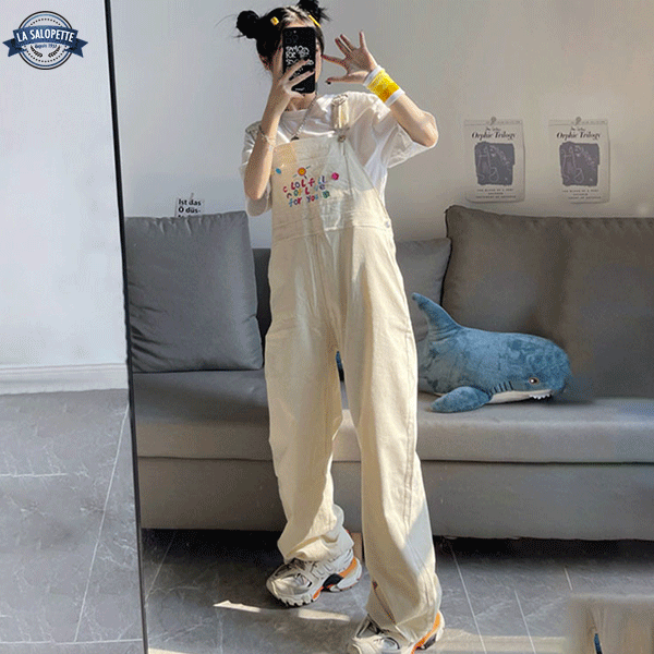 Vintage Hängselbyxor Harajuku sammet