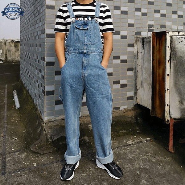 Denimhängselbyxor Kobe Man med Hem