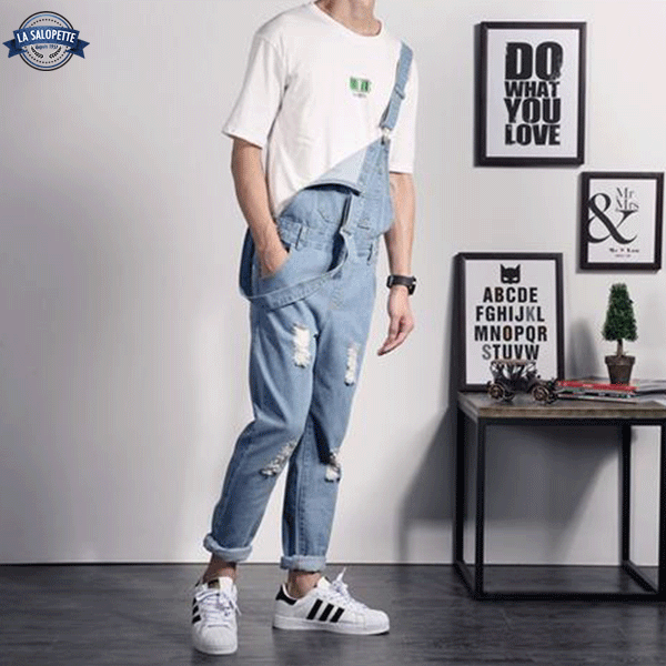 Denimhängselbyxor Sliten Versa