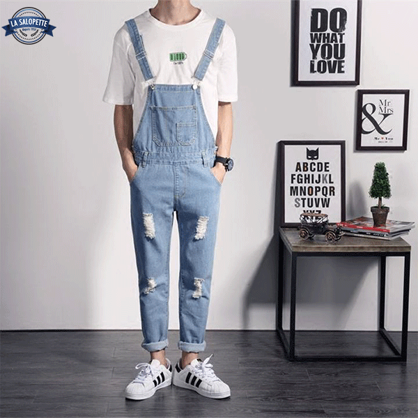 Denimhängselbyxor Sliten Versa