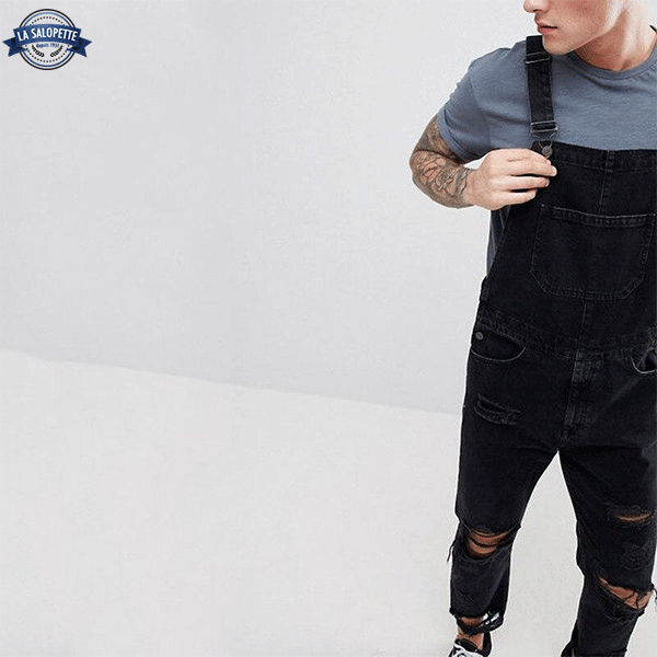 Denimhängselbyxor Detroit Street Style