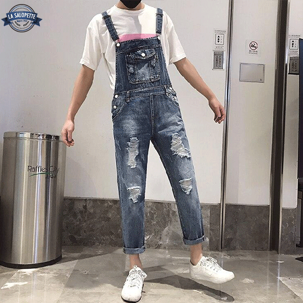 Denimhängselbyxor Vintage Society