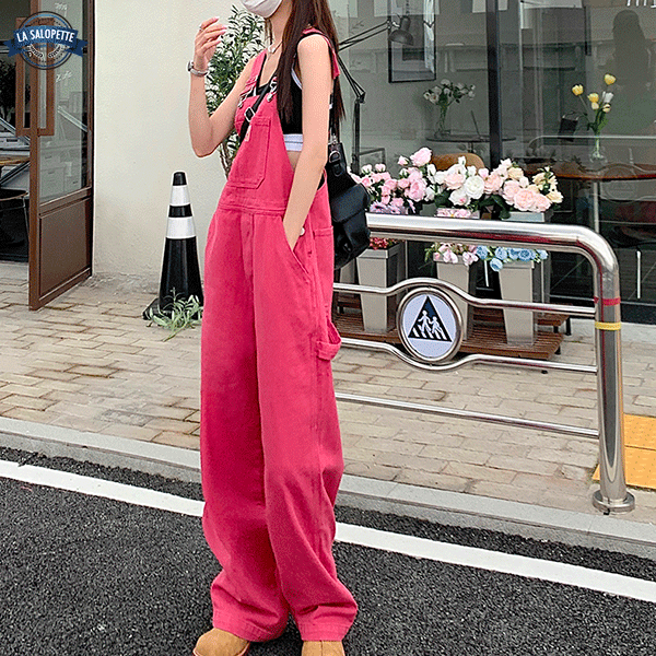 Salopette Jean Pink Lina