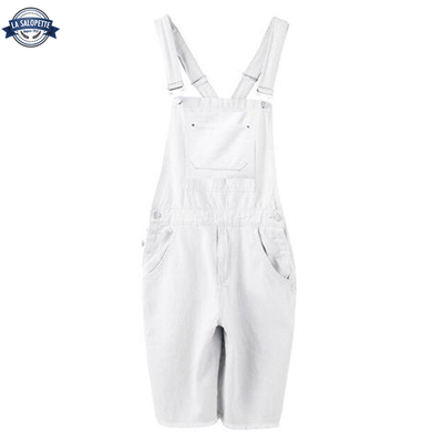 Salopette Short Blanche Denim