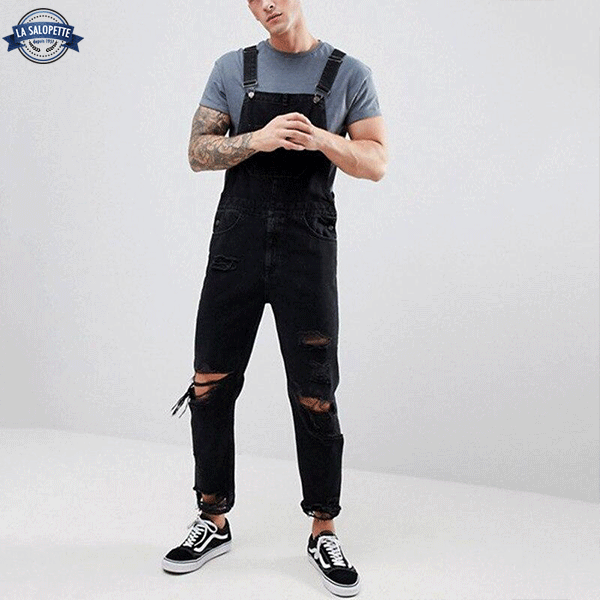 Denimhängselbyxor Detroit Street Style